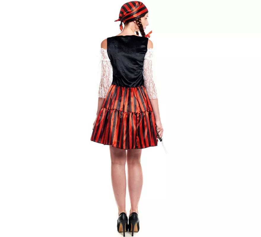 Disfraz de Pirata Stripes Clásica para mujer