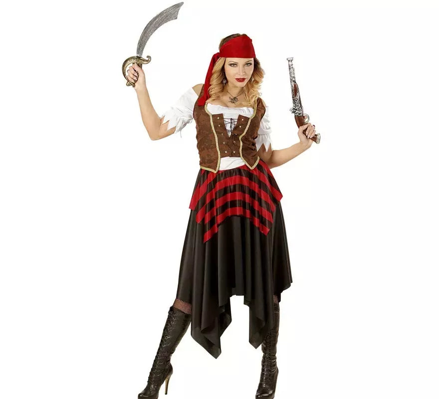 Translation missing: pt-PT.Disfraz de Pirata Temeraria con cinta para mujer