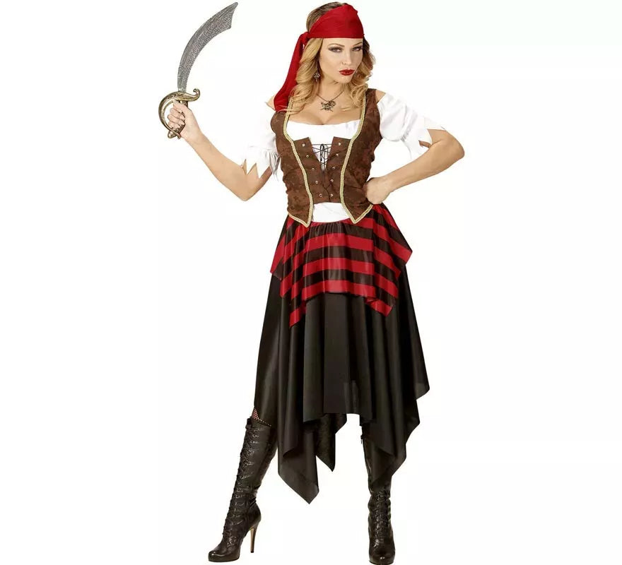 Translation missing: pt-PT.Disfraz de Pirata Temeraria con cinta para mujer
