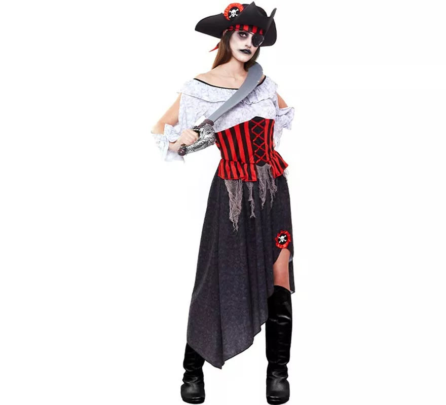 Translation missing: pt-PT.Disfraz de Pirata Zombie para mujer