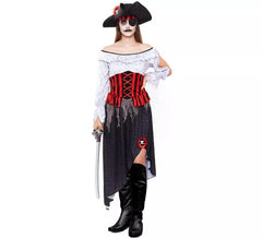 Fato de pirata zumbi para mulher