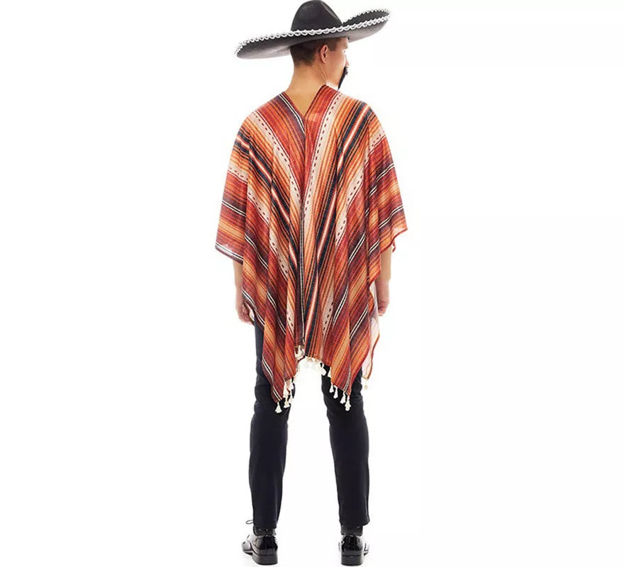 Translation missing: pt-PT.Disfraz de Pistolero Mexicano con Poncho para hombre