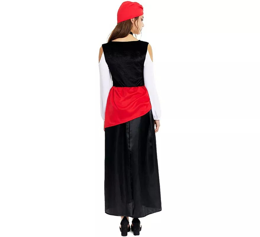 Translation missing: pt-PT.Disfraz de Pitonisa con turbante rojo para mujer