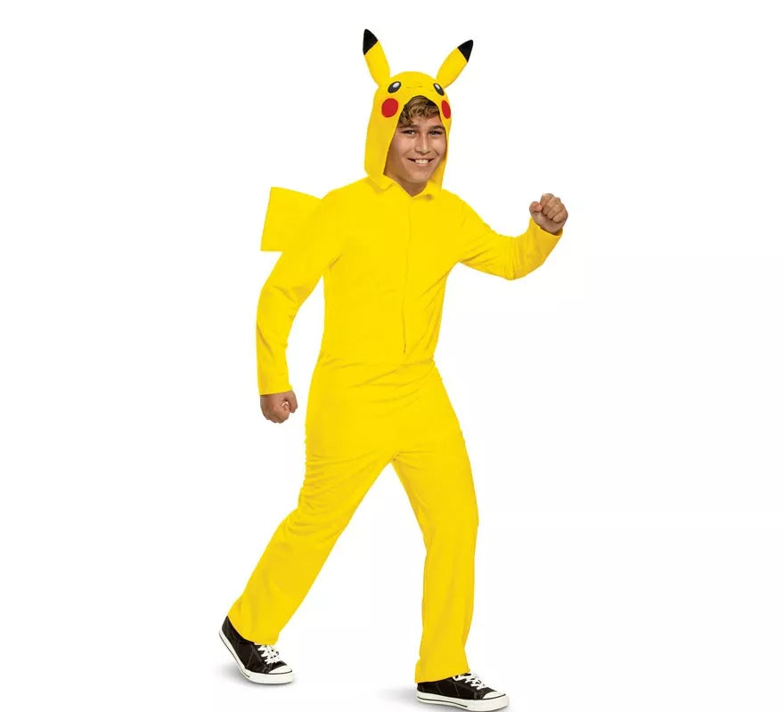 Disfraz de Pokemon Pikachu con capucha para niños