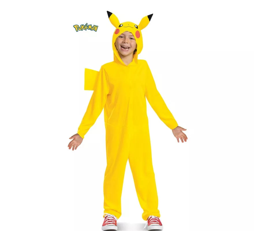 Translation missing: pt-PT.Disfraz de Pokemon Pikachu con cola de lujo para niños