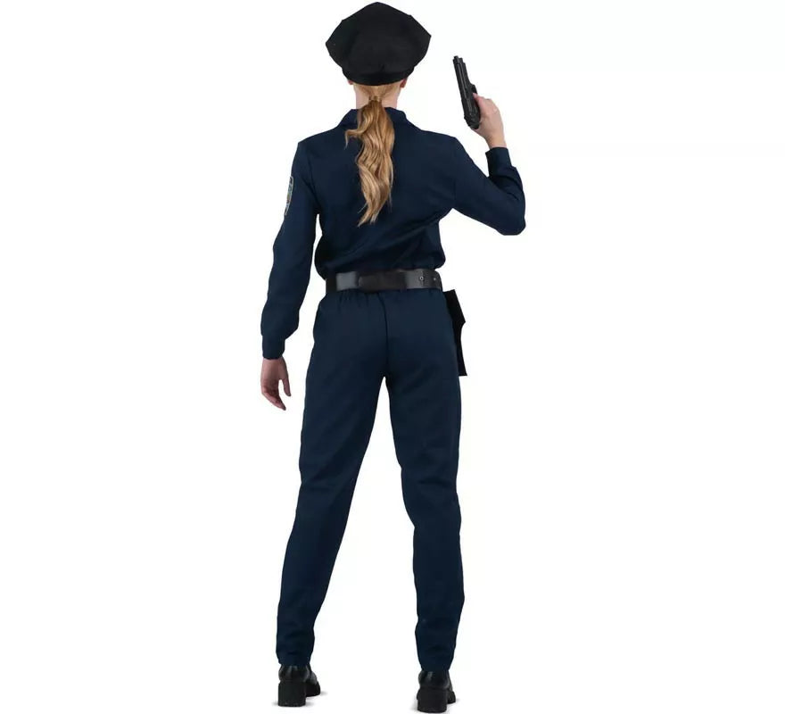 Translation missing: pt-PT.Disfraz de Policía azul con cinturón para mujer