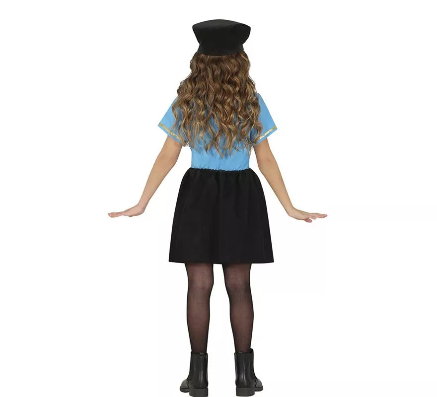 Translation missing: pt-PT.Disfraz de Policía azul en falda para niña