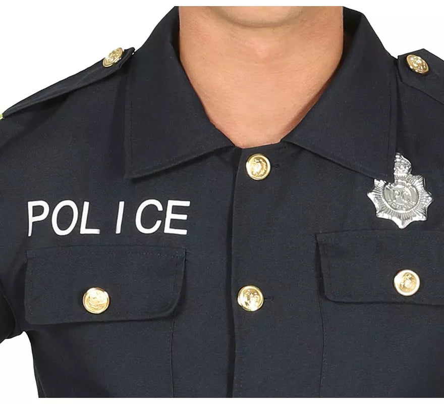 Translation missing: pt-PT.Disfraz de Policía azul para hombre