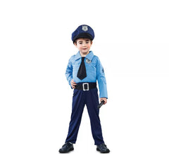 Fato de polícia com gravata para menino