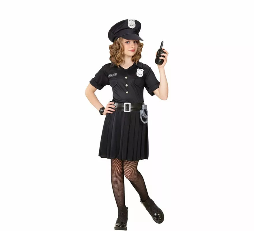 Translation missing: pt-PT.Disfraz de Policía con Gorra para niña