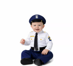 Fato de polícia com gorro para bebé