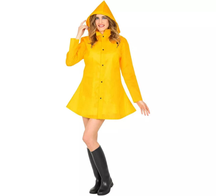 Translation missing: pt-PT.Disfraz de Poncho Chubasquero amarillo para adultos