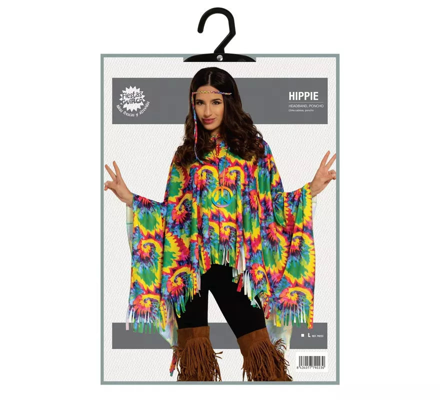 Translation missing: pt-PT.Disfraz de Poncho Hippie para mujer