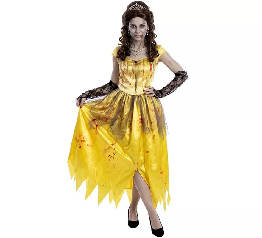 Translation missing: pt-PT.Disfraz de Princesa amarilla Zombie para mujer