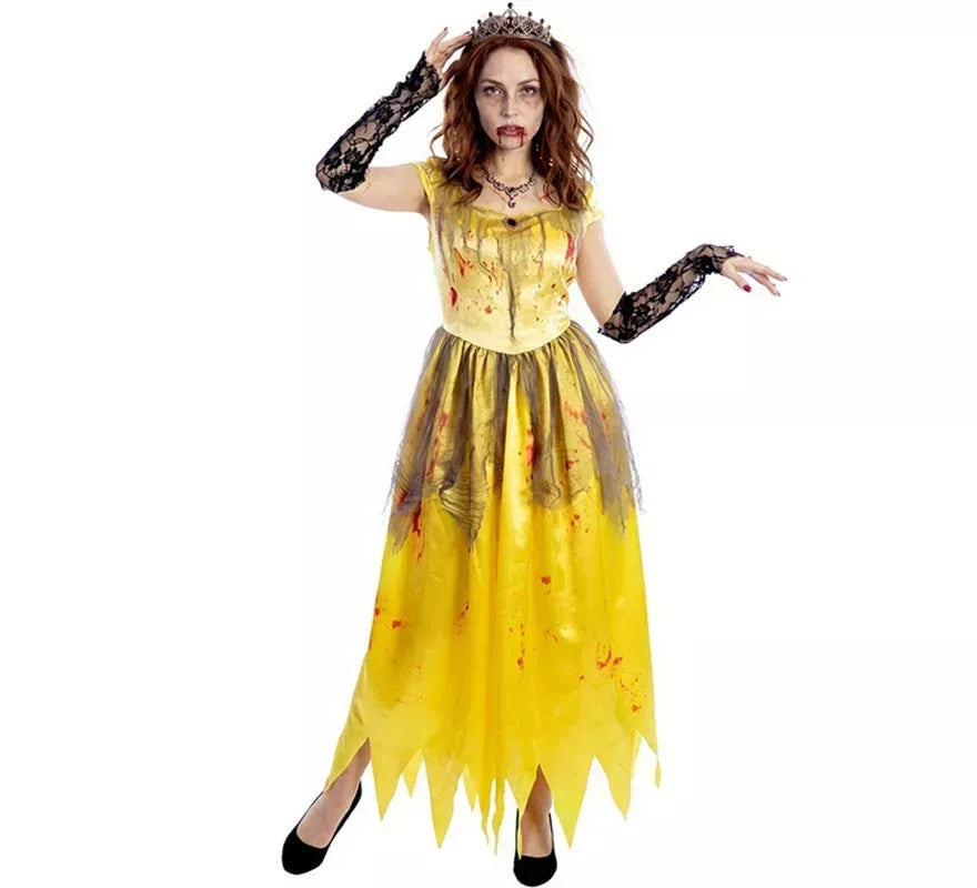 Translation missing: pt-PT.Disfraz de Princesa amarilla Zombie para mujer