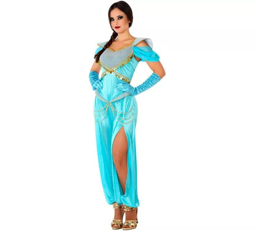 Translation missing: pt-PT.Disfraz de Princesa Árabe Azul para mujer