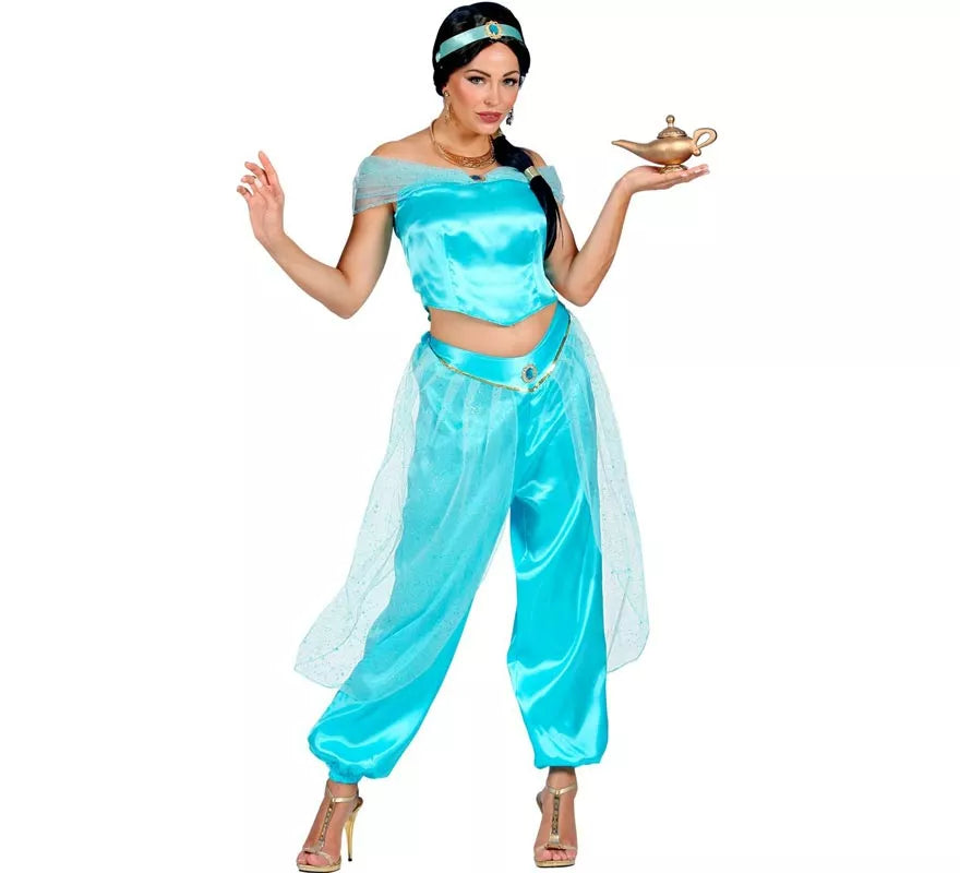Translation missing: pt-PT.Disfraz de Princesa Árabe azul para mujer