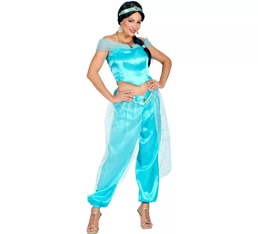 Translation missing: pt-PT.Disfraz de Princesa Árabe azul para mujer