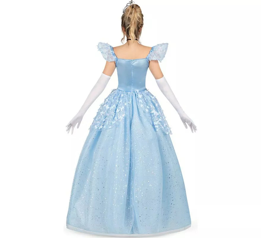 Translation missing: pt-PT.Disfraz de Princesa azul celeste de cuento para mujer