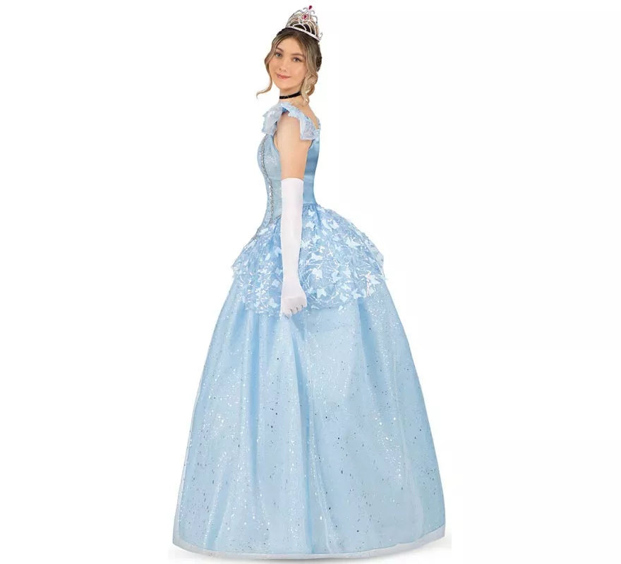 Translation missing: pt-PT.Disfraz de Princesa azul celeste de cuento para mujer