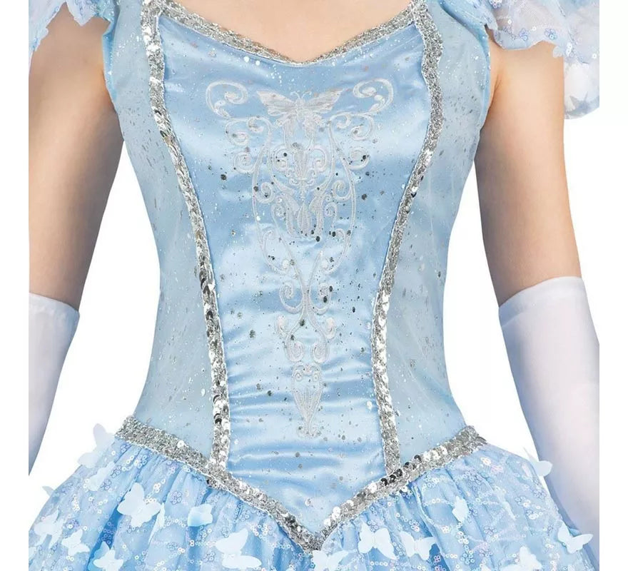 Translation missing: pt-PT.Disfraz de Princesa azul celeste de cuento para mujer