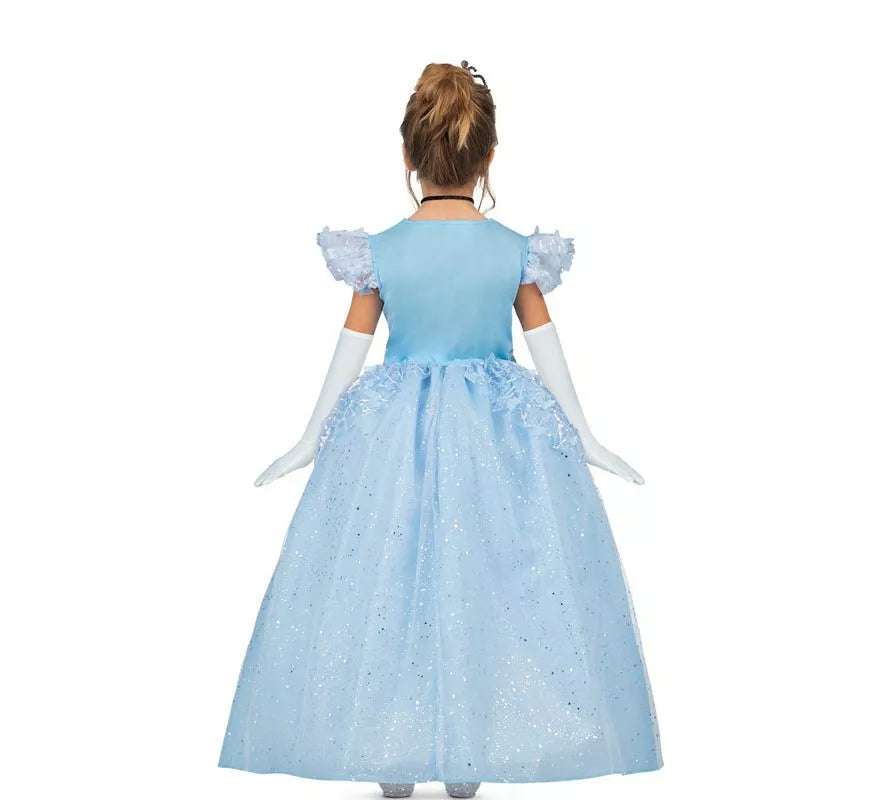 Translation missing: pt-PT.Disfraz de Princesa azul celeste de cuento para niña