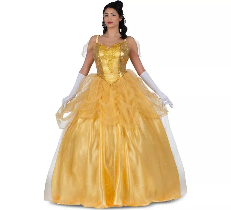 Translation missing: pt-PT.Disfraz de Princesa Bella amarilla para mujer