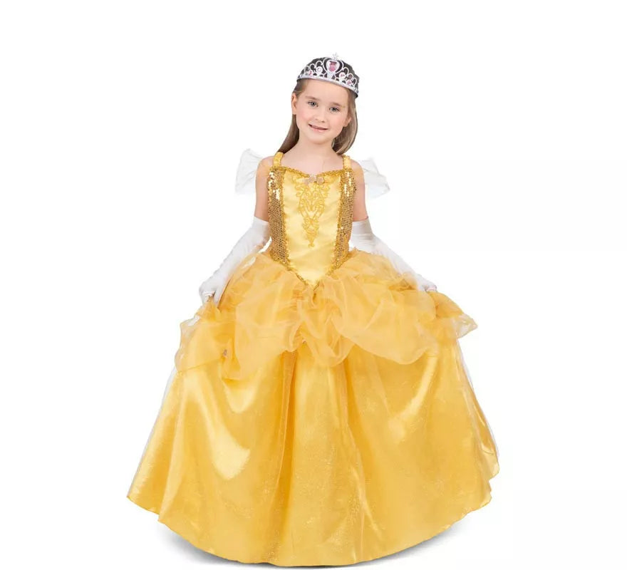 Translation missing: pt-PT.Disfraz de Princesa Bella amarilla para niña