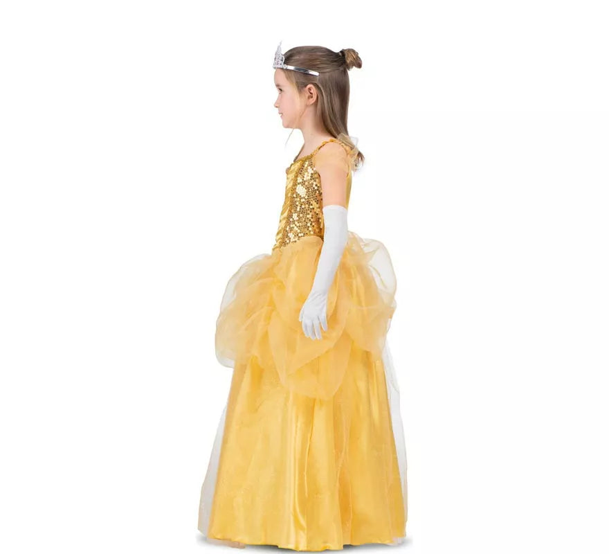 Translation missing: pt-PT.Disfraz de Princesa Bella amarilla para niña