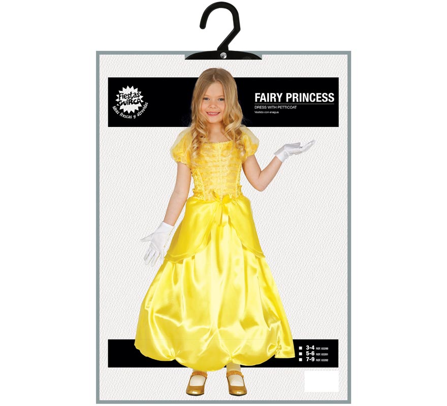 Translation missing: pt-PT.Disfraz de Princesa de Cuento amarilla para niña