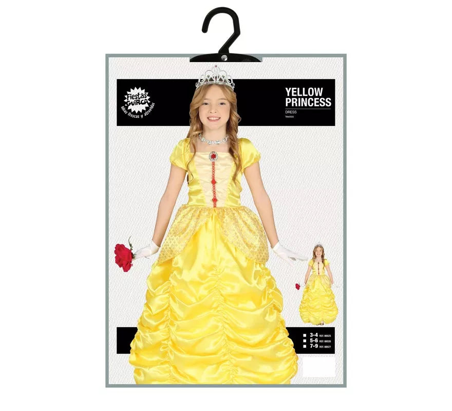 Translation missing: pt-PT.Disfraz de Princesa de cuento Amarilla para niña