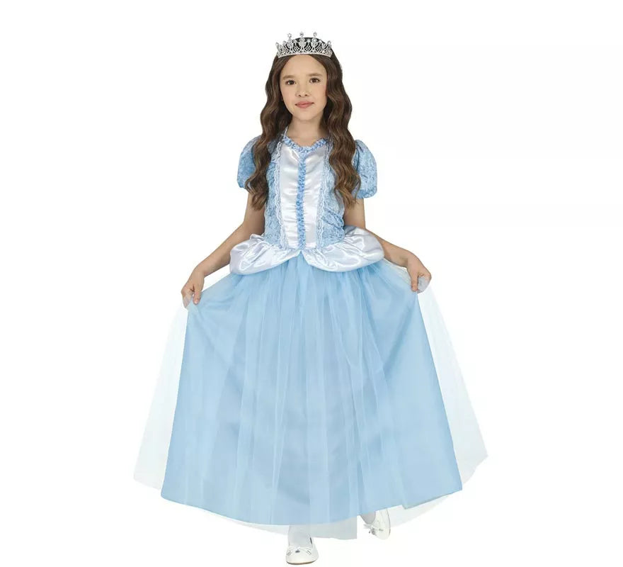 Disfraz de Princesa de Cuento azul para niña