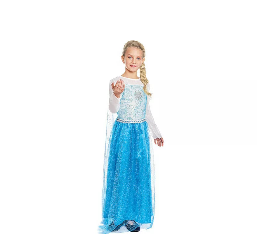 Translation missing: pt-PT.Disfraz de Princesa del Hielo Azul para niña