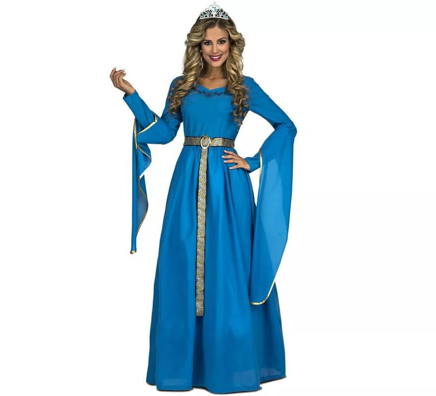 Translation missing: pt-PT.Disfraz de Princesa Medieval Azul para mujer