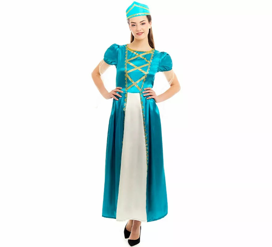 Translation missing: pt-PT.Disfraz de Princesa Medieval azul para mujer