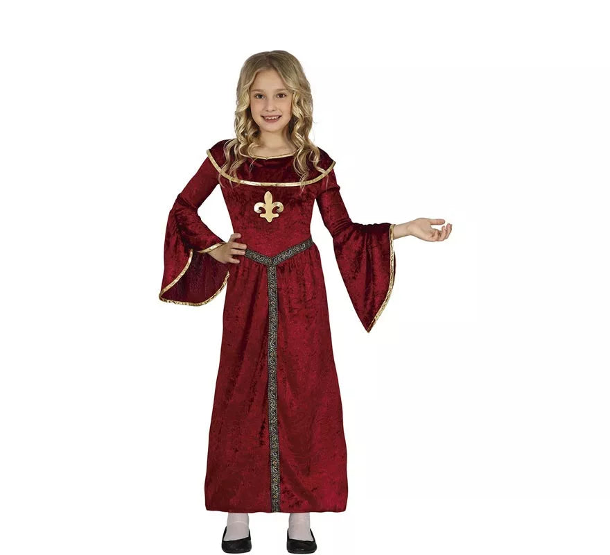 Translation missing: pt-PT.Disfraz de Princesa Medieval con mangas para niña