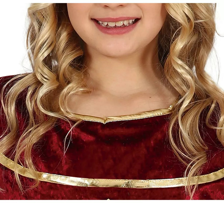 Disfraz de Princesa Medieval con mangas para niña