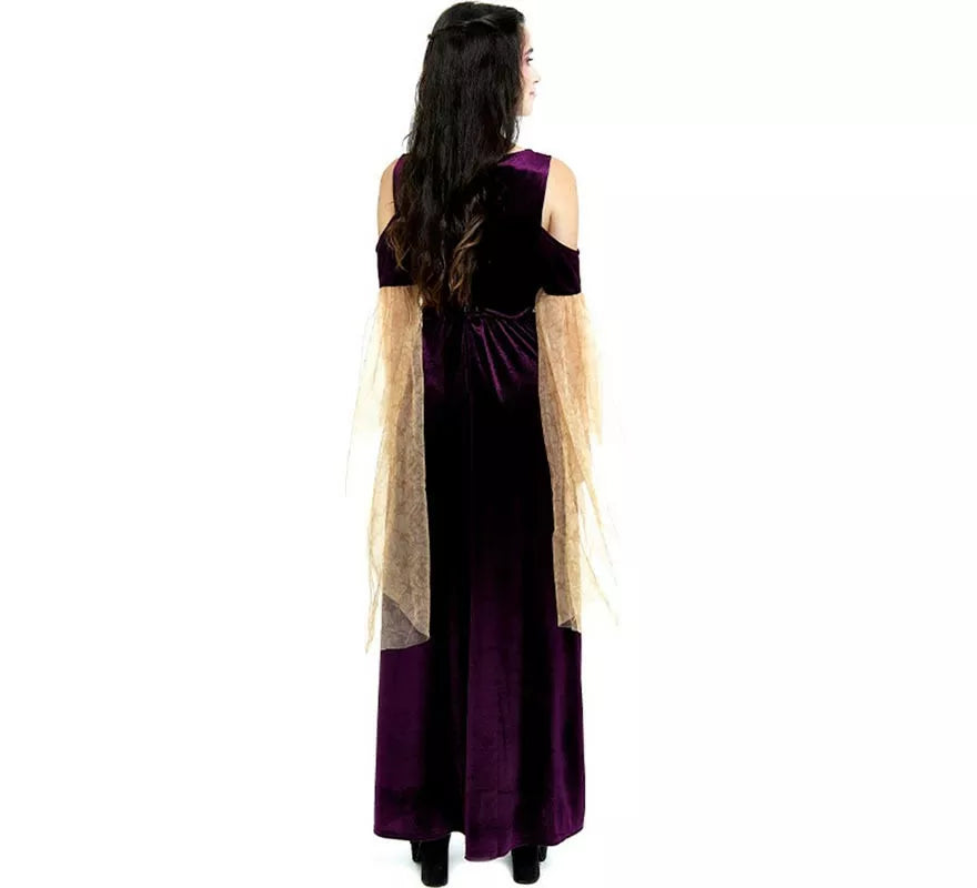 Translation missing: pt-PT.Disfraz de Princesa Medieval púrpura mangas largas para mujer