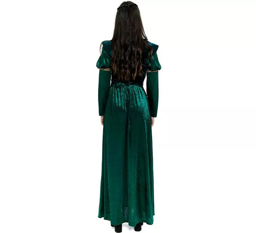 Translation missing: pt-PT.Disfraz de Princesa Medieval verde oscuro para mujer