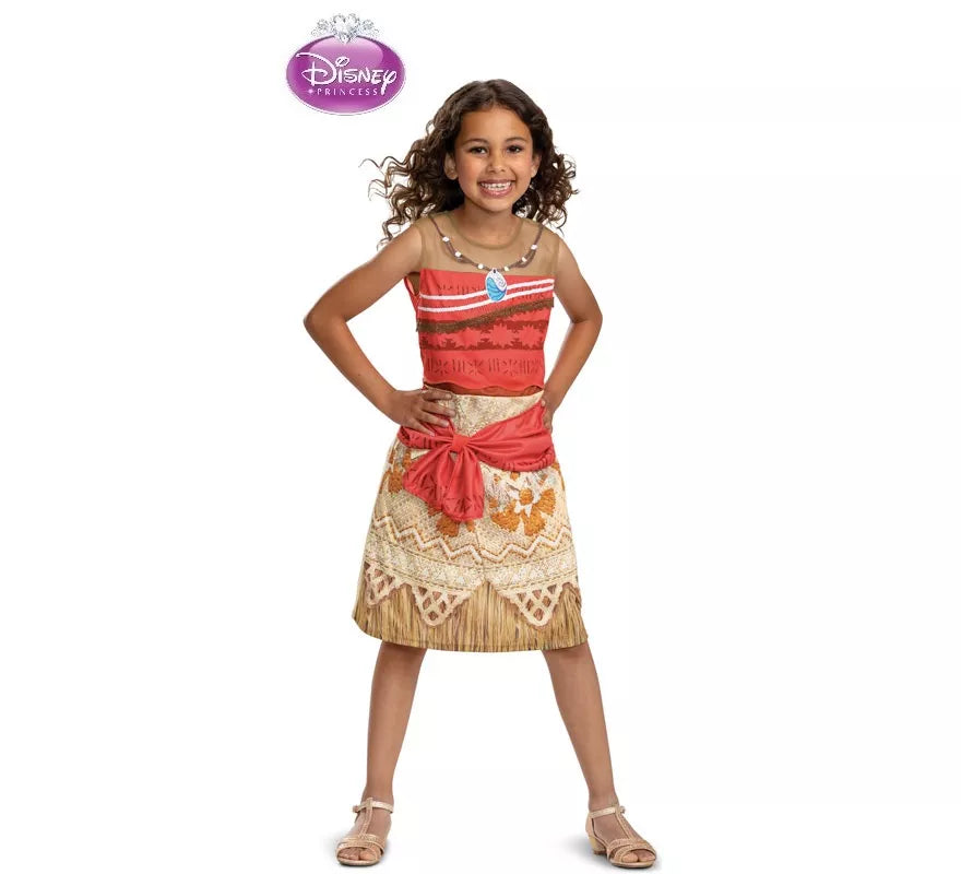 Translation missing: pt-PT.Disfraz de Princesa Moana Vaiana Clásica para niña
