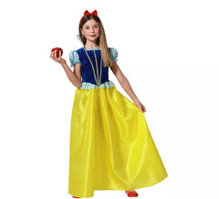 Fato de princesa da neve de conto de fadas para menina
