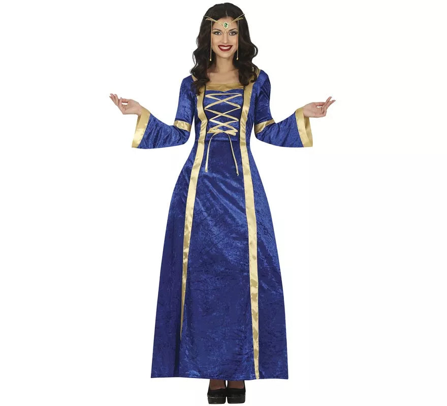 Translation missing: pt-PT.Disfraz de Princesa o Noble Medieval azul para mujer