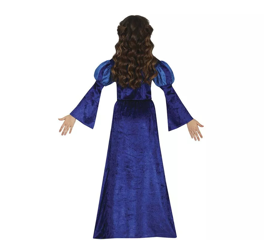 Translation missing: pt-PT.Disfraz de Princesa o Noble Medieval azul para niña