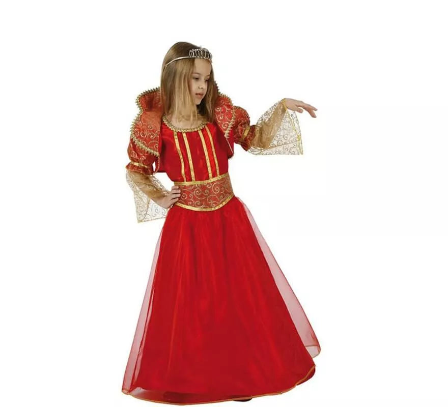 Translation missing: pt-PT.Disfraz de Princesa o Reina rojo para niñas