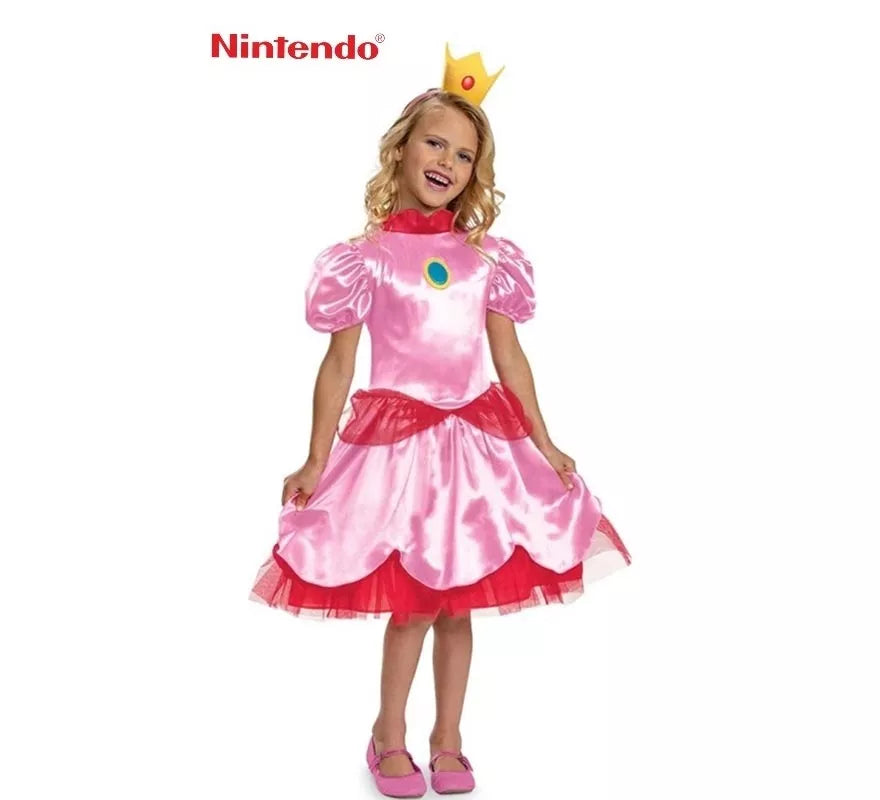 Translation missing: pt-PT.Disfraz de Princesa Peach de Super Mario Nintendo para niña