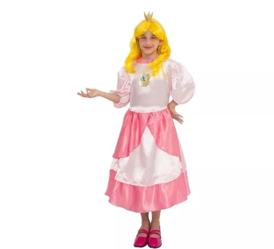 Translation missing: pt-PT.Disfraz de Princesa rosa con broche para niña