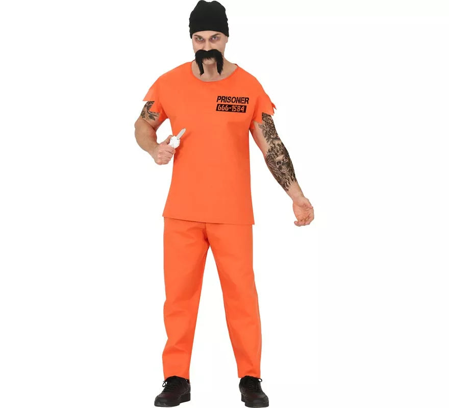 Translation missing: pt-PT.Disfraz de Prisionero con Gorro para hombre