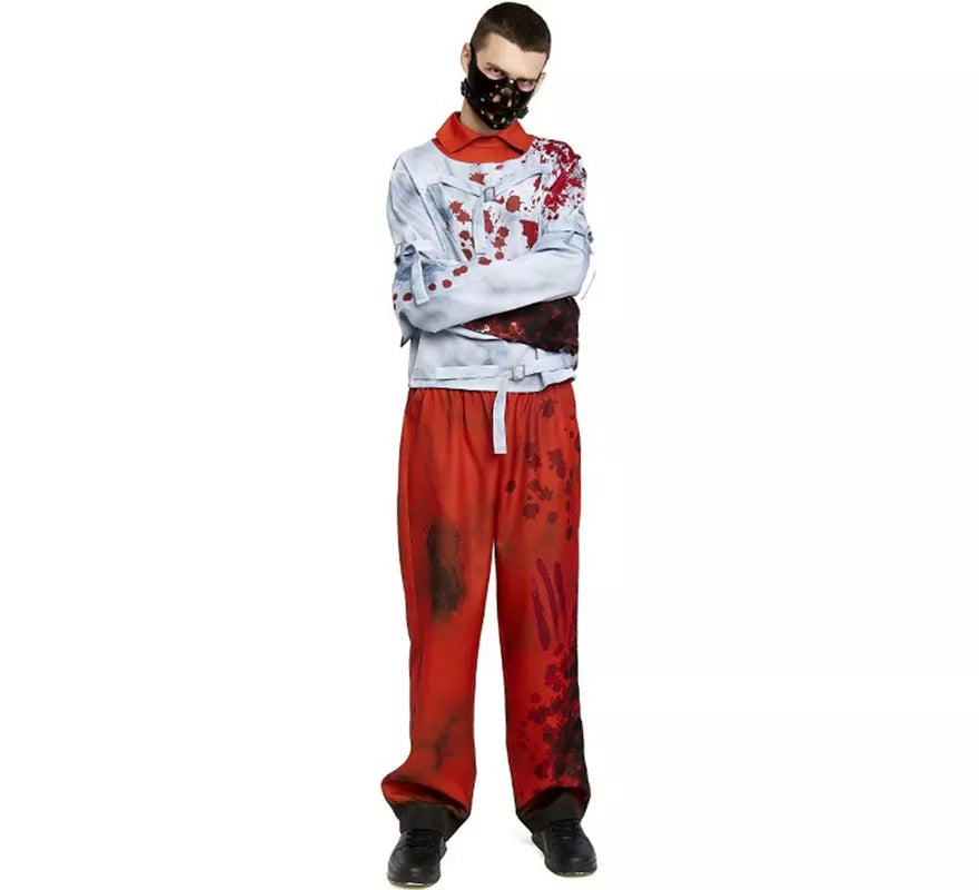 Disfraz de Psicópata en camisa de fuerza para hombre