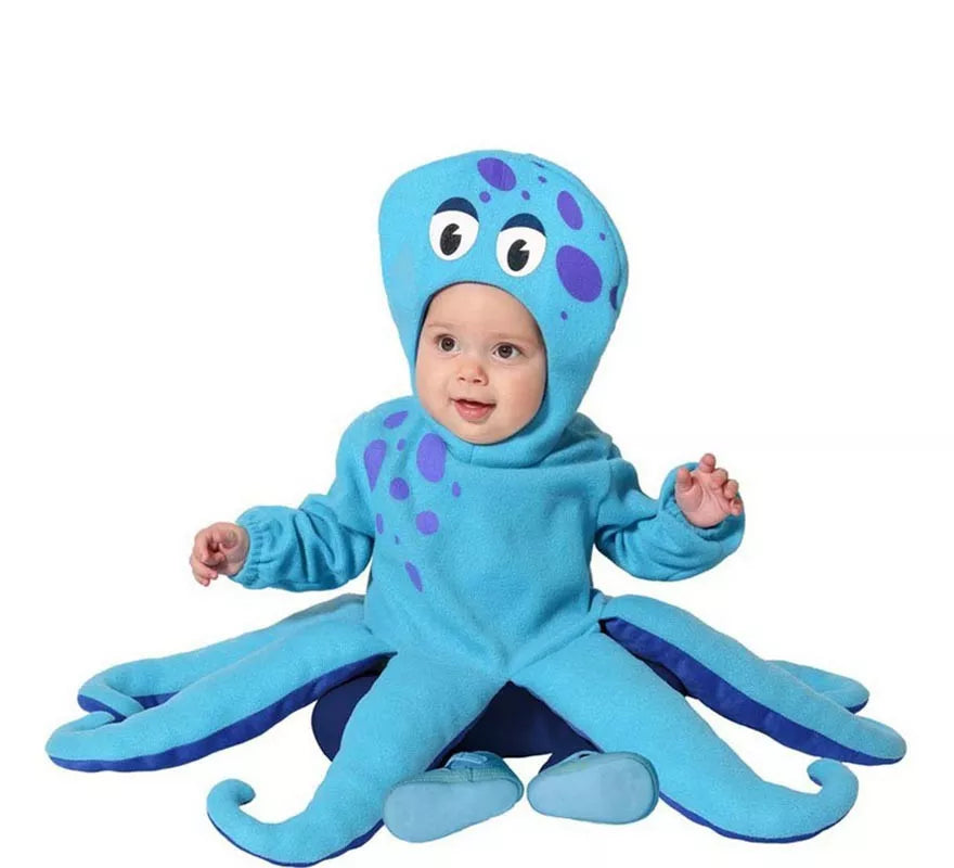 Translation missing: pt-PT.Disfraz de Pulpo Azul con Tentáculos para bebé