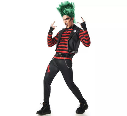 Disfraz de Punky a Rayas para hombre